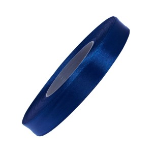 Атласна стрічка 12 мм, довжина 32 метри - темно-синій