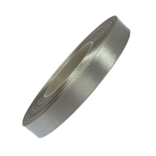 Tasiemka satynowa 12mm długość 32mb - Stalowa/Szara