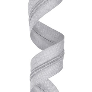 Taśma suwakowa jasno szara z suwakiem #3 do odzieży i akcesoriów