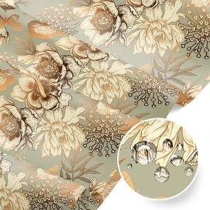 Tkanina wodoodporna - Oxford Ptasi dwór, szałwia