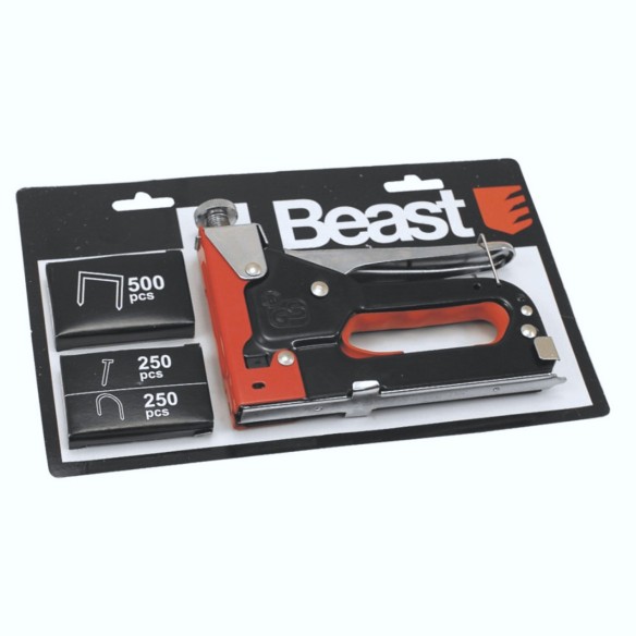 Степлер для оббивки BEAST 3-в-1 (tacker) 4-14 мм + скоби в комплекті