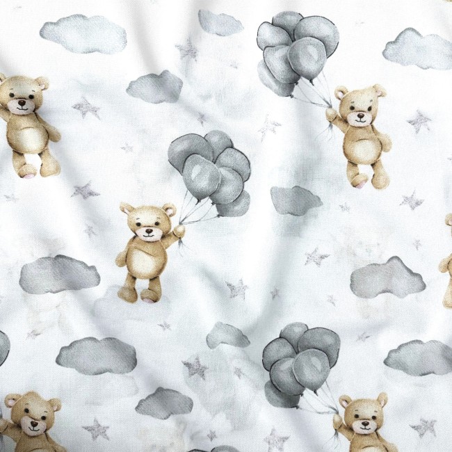 Бавовняна тканина - Тедді, сірий