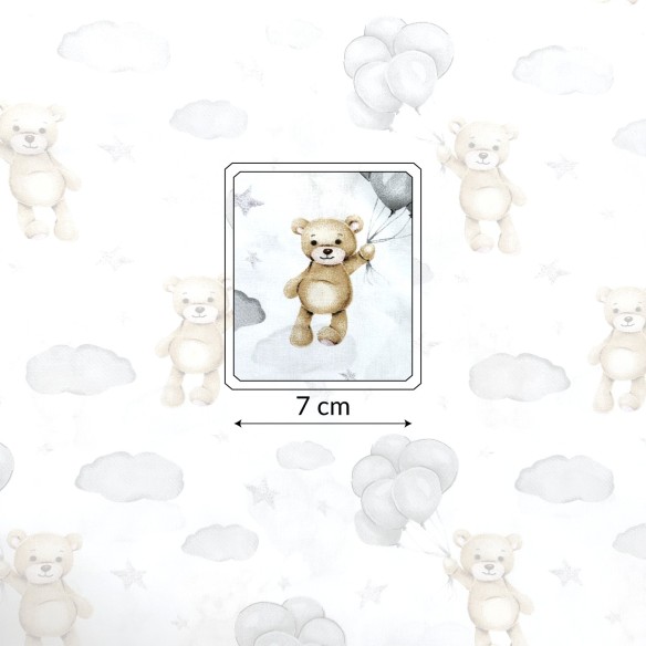 Бавовняна тканина - Тедді, сірий