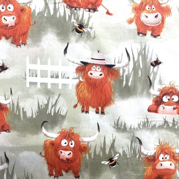 Бавовняна тканина - Шалені корови на лузі