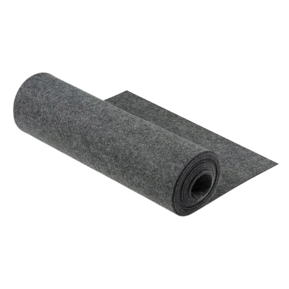 Ciemnoszary filc techniczny 4mm 600g/m², do tapicerki i izolacji