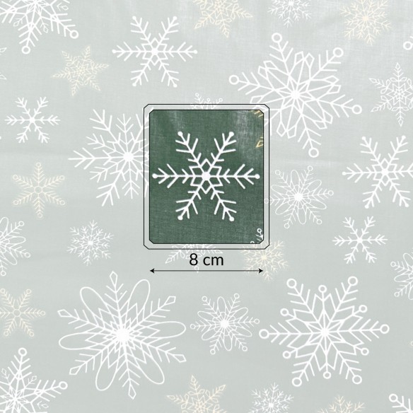 Tkanina bawełniana - Świąteczny wystrój na białym  - Cottye