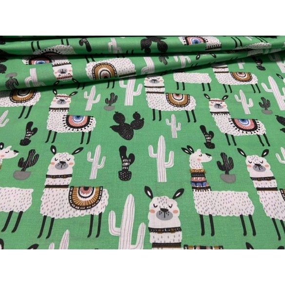 Бавовняна тканина - мексиканська зелена альпака