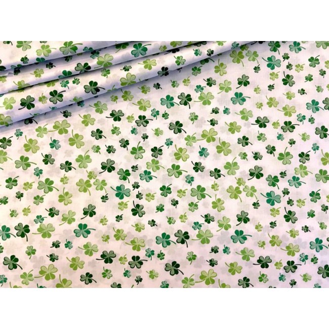 Tkanina bawełniana - Koniczyna zielona mała