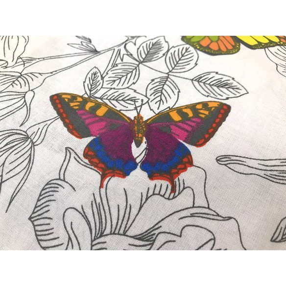 Бавовняна тканина - Метелики в саду