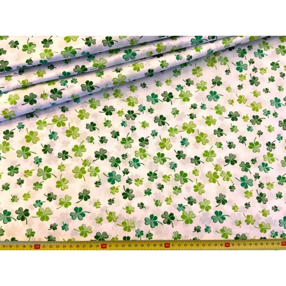 Tkanina bawełniana - Koniczyna zielona mała