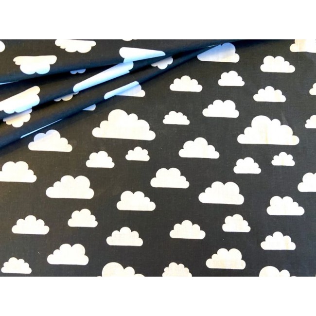 Бавовняна тканина - великі білі хмари на чорному