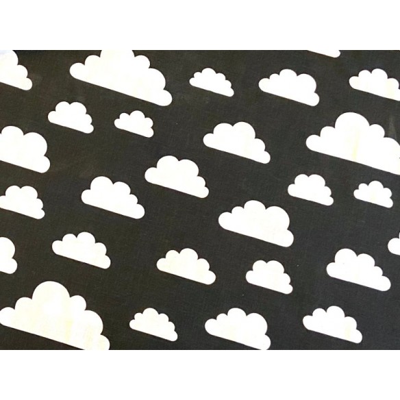 Бавовняна тканина - великі білі хмари на чорному