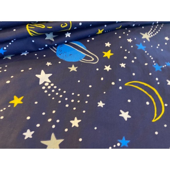 Бавовняна тканина - Планети і жовті зірки