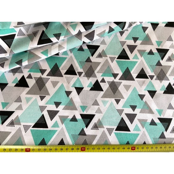 Бавовняна тканина - Трикутники, кристали м'яти