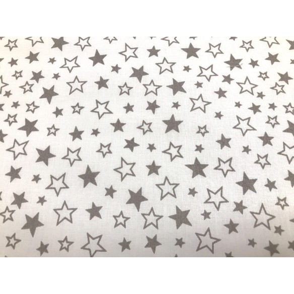 Бавовняна тканина - міні-галактичні зірки на білому тлі