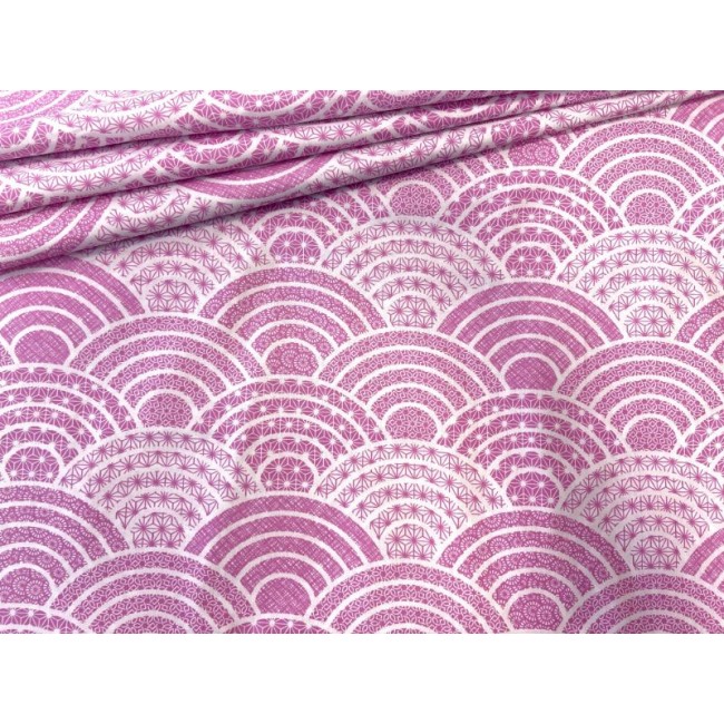 Бавовняна тканина - Великі рожеві розетки