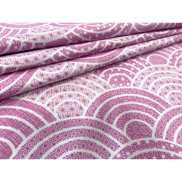 Бавовняна тканина - Великі рожеві розетки