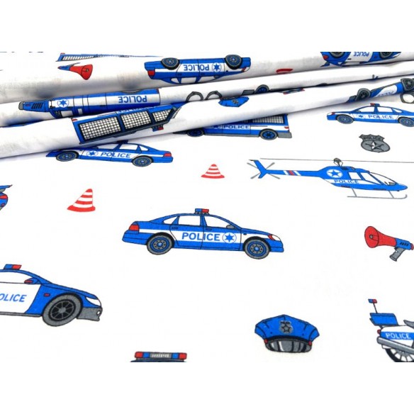 Tkanina bawełniana - Policja i helikoptery
