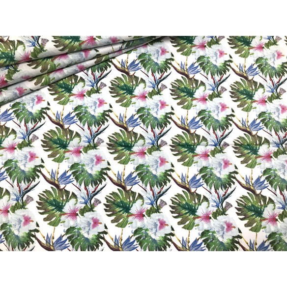 Tkanina bawełniana - Kwiat hibiskus