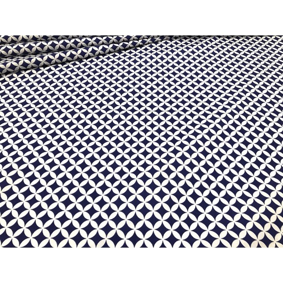 Бавовняна тканина - марокко тонка темно-синя