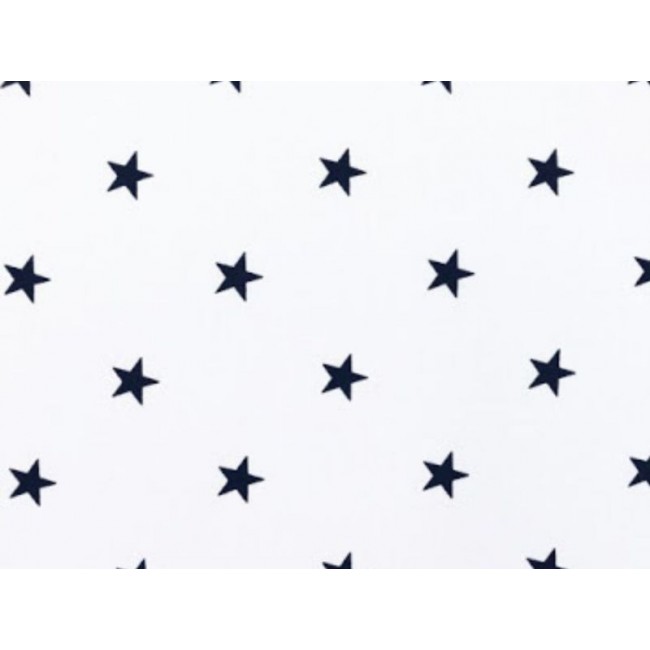 Бавовняна тканина - чорні зірочки на білому