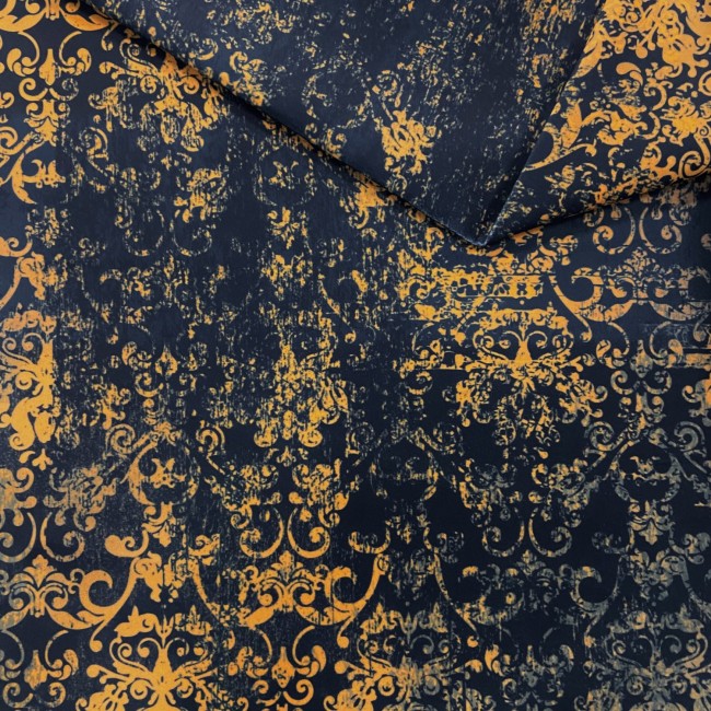 Tkanina WELUR DRUKOWANY Riviera - Vintage carpet granat