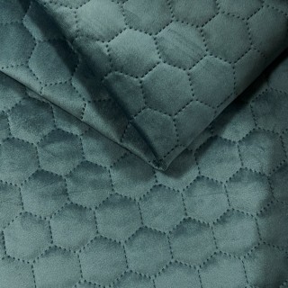 Tkanina obiciowa WELUR PIKOWANY HEKSAGON - Azur