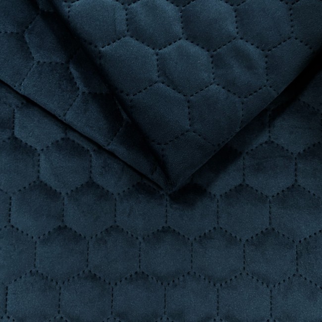 Оббивна тканина VELOR QUILTED HEXAGON - Темно-синій