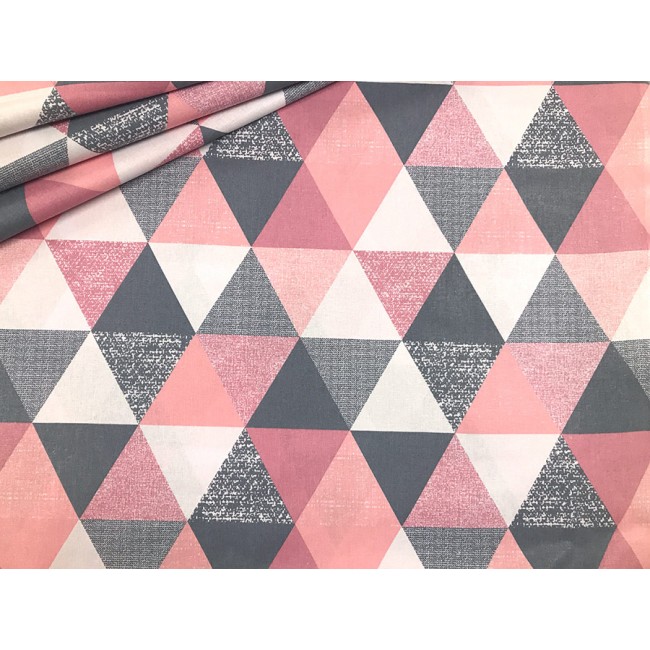 Бавовняна тканина - Рожеві пірамідки і трикутники