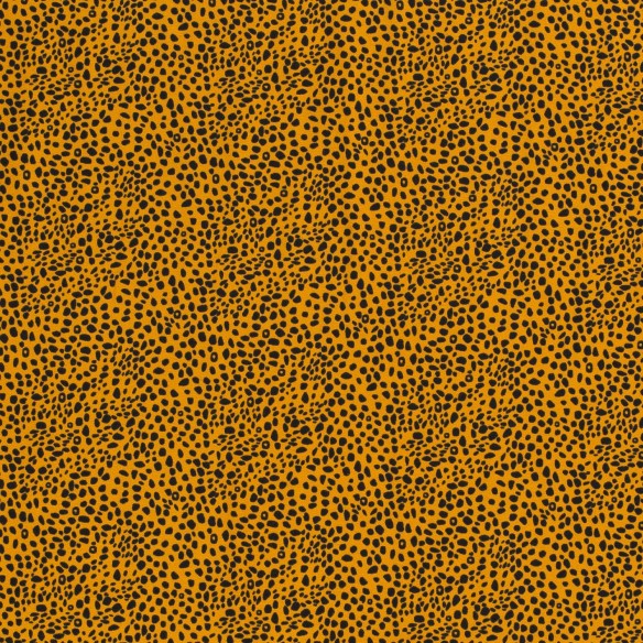 Принт одинарний Джерсі - помаранчевий леопардовий принт