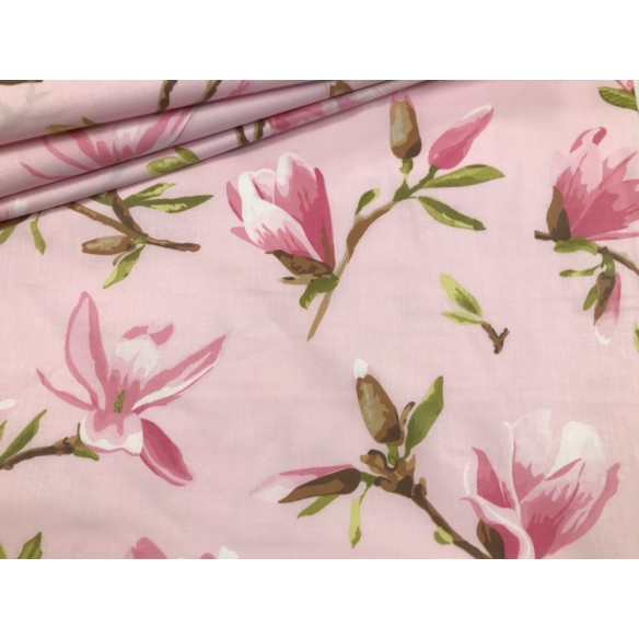 Tkanina bawełniana - Magnolia różowa