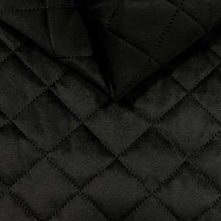 Оббивна тканина VELOR QUILTED 5X5 KARO - Чорний