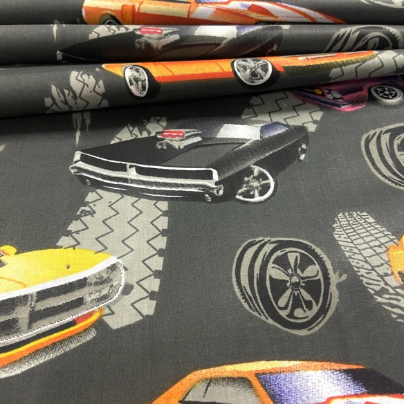 Бавовняна тканина - Спортивні автомобілі та шини графітові