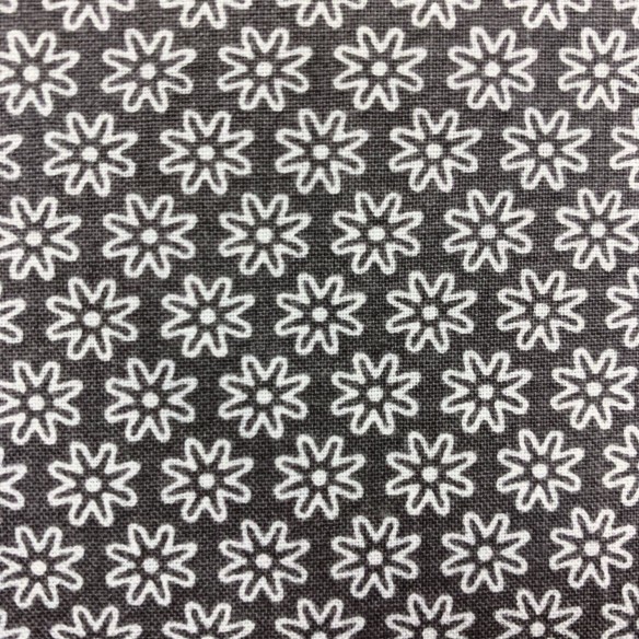 Бавовняна тканина - Міні квіти білого на сірому