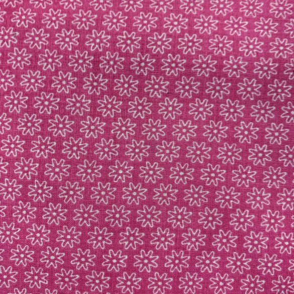 Бавовняна тканина - Міні квіточки біло-рожеві