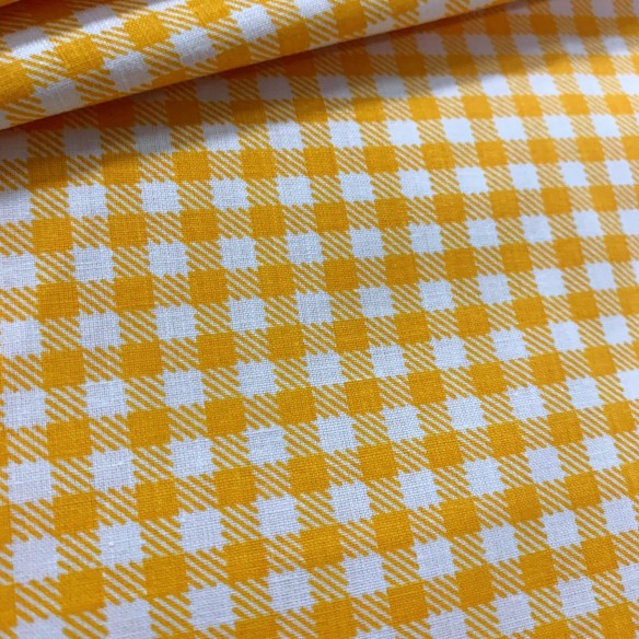 Tkanina bawełniana - Krateczka żółta